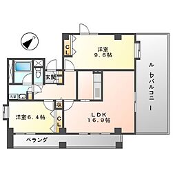 ケイジェイ・レジデンス覚王山 2LDKの間取図画像