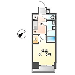 プレサンス鶴舞ファースト 1Kの間取図画像