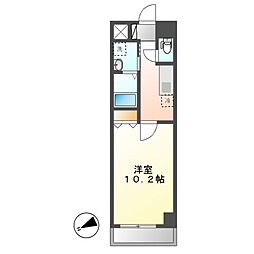 グランルクレ新栄ウエスト 1Kの間取図画像
