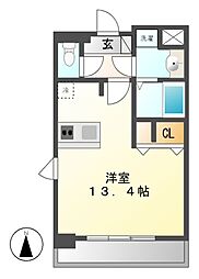 プレサンス泉アーバンゲート ワンルームの間取図画像