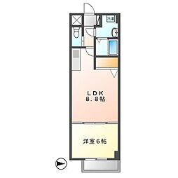 HF名駅北レジデンスEAST 1LDKの間取図画像
