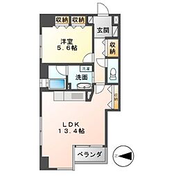 グランアベニュー栄 1LDKの間取図画像