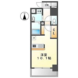 S-FORT金山 1Kの間取図画像