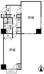 チサンマンション第7新大阪 2Kの間取図画像