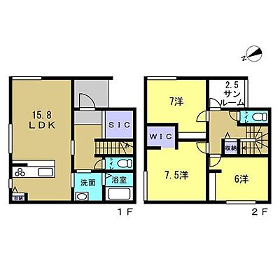 間取り 東区福田1丁目　2