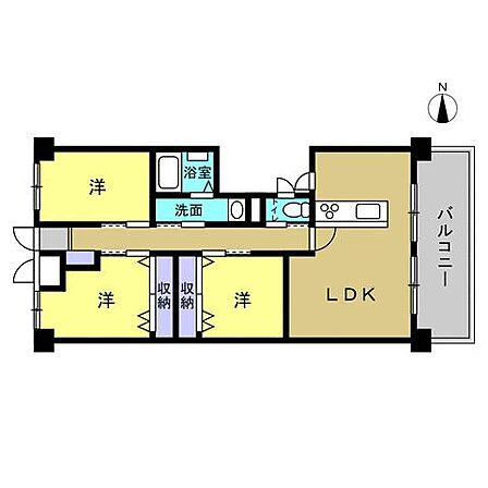 3LDK 間取り