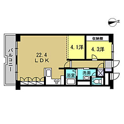 メゾン上幟町 2LDKの間取図画像