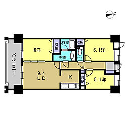 ローレルコートアネスト光南 3LDKの間取図画像