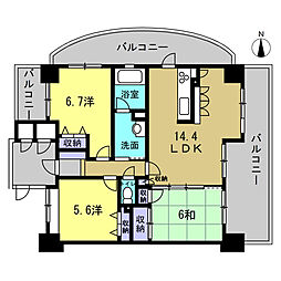 フローレンス井口台 3LDKの間取図画像