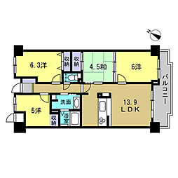 ペルル中山南 4LDKの間取図画像