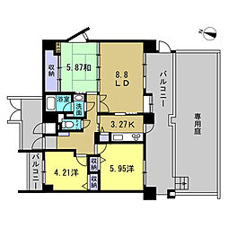 ライオンズヒルズ牛田早稲田 3LDKの間取図画像