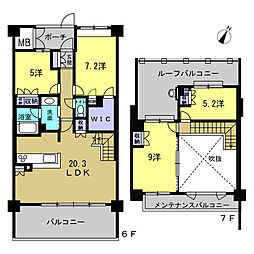 アーバンビュー渚ガーデンタワーヴィレッジ8番館 4LDKの間取図画像