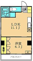 JR中央本線 中野駅 徒歩2分の賃貸マンション 4階1LDKの間取り