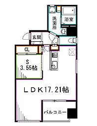 グランドメゾン阿佐谷 6階1LDKの間取り