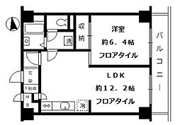 都営大江戸線 中野坂上駅 徒歩4分の賃貸マンション 3階1LDKの間取り