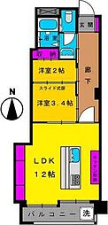 JR総武線 高円寺駅 徒歩5分の賃貸マンション 7階1LDKの間取り