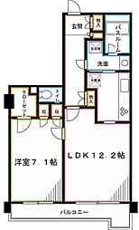 JR中央本線 阿佐ケ谷駅 徒歩4分の賃貸マンション 8階1LDKの間取り