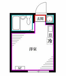 JR中央本線 高円寺駅 徒歩7分の賃貸アパート 1階ワンルームの間取り