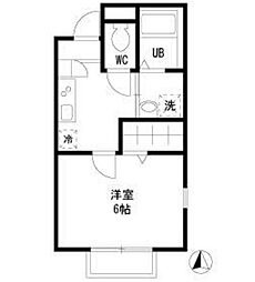 JR総武線 高円寺駅 徒歩10分の賃貸アパート 1階1Kの間取り