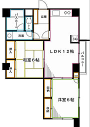 パラシオン荻窪 2LDKの間取図画像