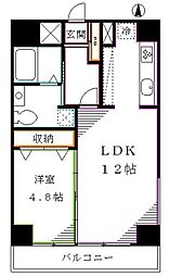 アールレジデンス東中野 1LDKの間取図画像