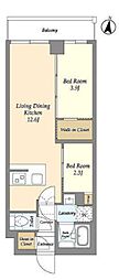 アジールコート練馬中村橋 2LDKの間取図画像