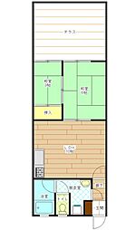 M.M.T.若宮 1LDKの間取図画像