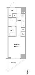 Bcityapartment中野east 1Kの間取図画像