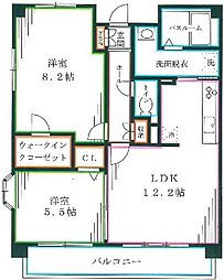 ティアヴェール 2LDKの間取図画像