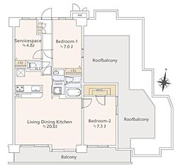 間取図画像 2SLDK