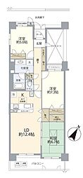 ダイアパレス川越新河岸 3LDKの間取図画像