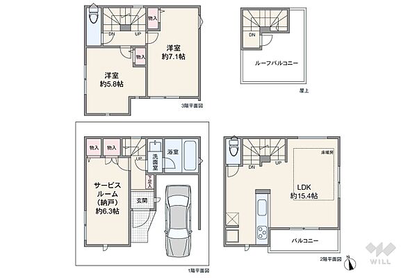 間取り 名古屋市昭和区御器所4丁目 一戸建て