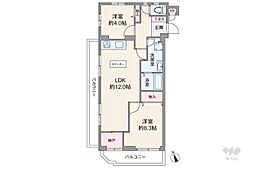 エスポア八事 2LDKの間取図画像