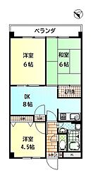サクシィード 3DKの間取図画像