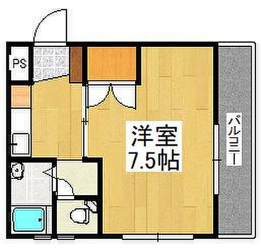 アールズプレイス城南 301号｜福岡県久留米市城南町(賃貸マンション1K・3階・28.59㎡)の写真 その2