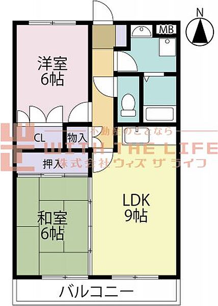 コンフォート21 305号｜福岡県久留米市大善寺南1丁目(賃貸マンション2LDK・3階・52.00㎡)の写真 その2