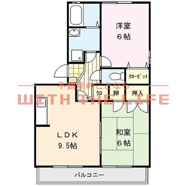 シャンポール 201号｜福岡県久留米市藤光1丁目(賃貸アパート2LDK・2階・51.00㎡)の写真 その2