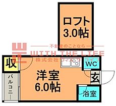 カサブランカ御井 205号 ｜ 福岡県久留米市御井町1537-6（賃貸アパート1R・2階・16.50㎡） その2