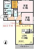 ＳＡＫＵＲＡII 201号 ｜ 佐賀県三養基郡みやき町大字原古賀29-1（賃貸アパート2LDK・2階・54.18㎡） その2