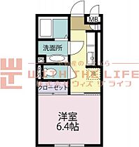 レスピラールI 205号 ｜ 福岡県久留米市宮ノ陣4丁目43-37（賃貸アパート1K・2階・26.84㎡） その2