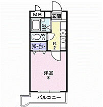 マーベラス 302 ｜ 福岡県久留米市東合川7丁目12番12号（賃貸マンション1K・3階・24.42㎡） その2