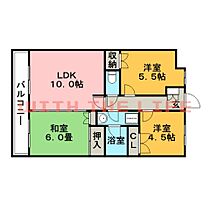 グリーンハイツ(上津） 101号 ｜ 福岡県久留米市上津1丁目6-1（賃貸マンション3LDK・1階・60.00㎡） その2