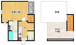 MAHORA　MAISON久留米大学前駅　壱番館 1階1Kの間取り