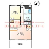 AbbeyRoadI 203号 ｜ 福岡県久留米市津福今町349-31（賃貸アパート1LDK・2階・41.04㎡） その2