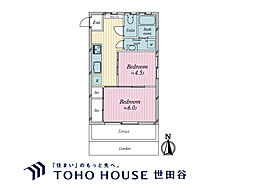 ライラックハイツ 2DKの間取図画像