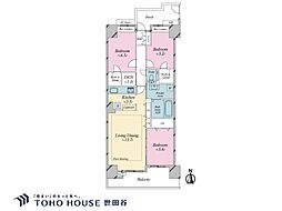 東京ビューマークス 3SLDKの間取図画像