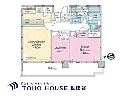 HARUMIFLAGPARKVILLAGET棟 2LDKの間取図画像