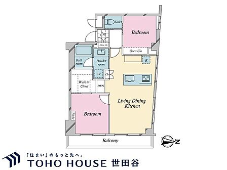 専有面積46.73?、バルコニー面積5.87?