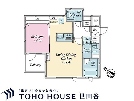 1LDK 間取り