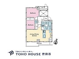 幡ヶ谷コーエイマンション 2LDKの間取図画像